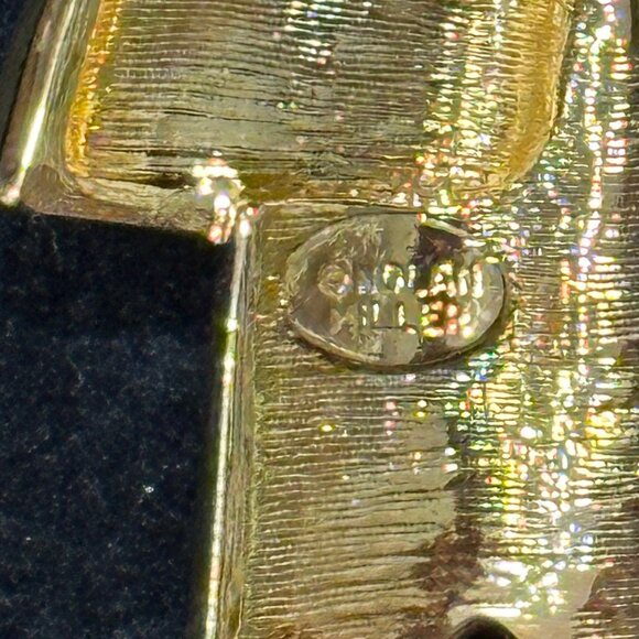 Vintage - Nolan Miller Crystal Bow Pin brooch - Picture 3 of 3